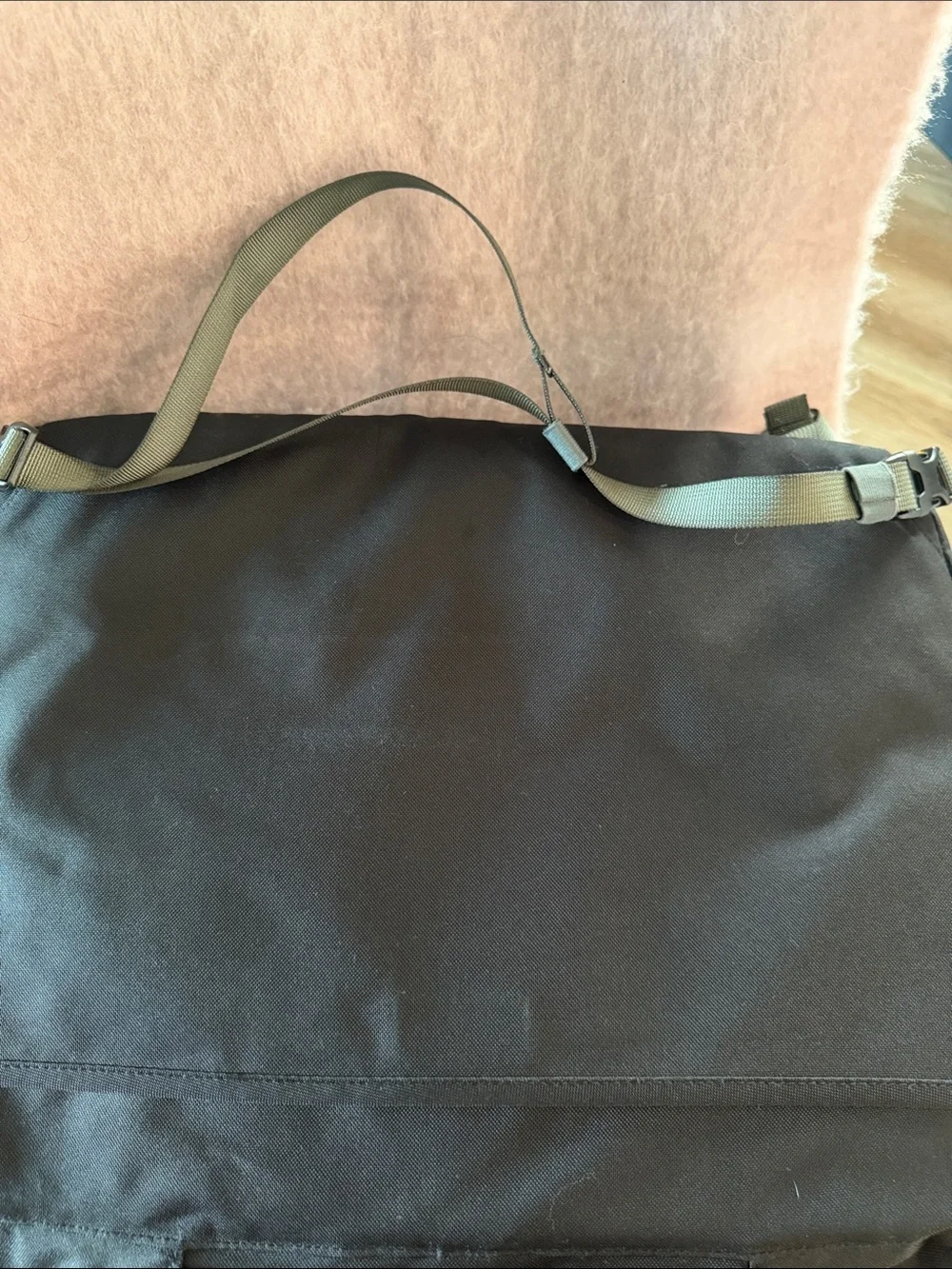 Patagonia Dark Gray Messenger Bag with Reflective Panel